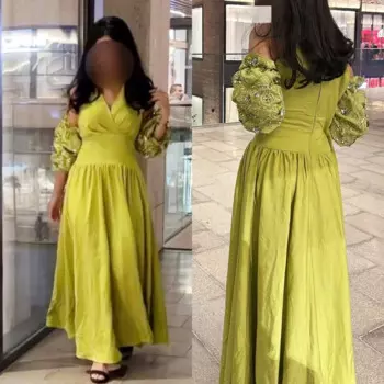 Индивидуальное трикотажное платье с блестками и бисером, рюшами на День святого Валентина, трапециевидное платье с v-образным вырезом, платье миди на заказ