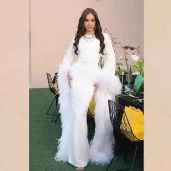 Индивидуальное трикотажное платье с перьями и драпировкой, плиссированными оборками, пляжное платье с круглым вырезом, длинное платье на заказ