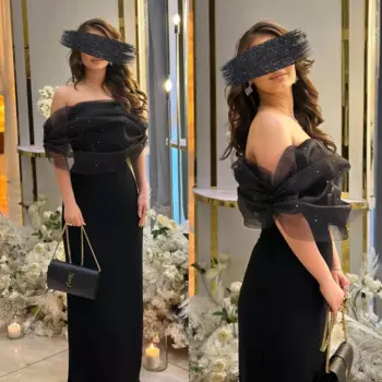 Индивидуальное вечернее платье трапециевидной формы из джерси с блестками и рюшами на заказ, платье миди с открытыми плечами