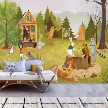 Индивидуальные Клейкие обои, простой и модный фон для детской комнаты