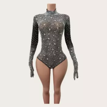 Индивидуальные сексуальные прозрачные бриллиантовые облегающие комбинезоны, Модный женский клубный костюм, сплошной Короткий комбинезон, танцевальные сценические костюмы Gogo