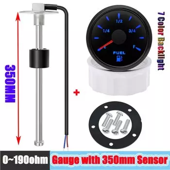 Индивидуальный автомобильный поплавковый датчик топлива 0-190 Ом с датчиком уровня топлива, 52 мм, индикатор масляного бака для лодки, яхты, 12 В, 24 В, водонепроницаемый