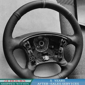 Индивидуальный чехол на руль автомобиля, противоскользящий перфорированный кожаный чехол для Citroen C5 Xsara Picasso Berlingo Peugeot Partner 2001-2008
