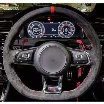 Индивидуальный Чехол На Руль Для Volkswagen Golf 7 GTI Golf R MK7 VW Polo GTI Scirocco, Кожаная Обертка С Ручной Прошивкой
