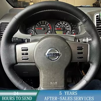 Индивидуальный чехол с оплеткой на руль автомобиля, ручное шитье из микрофибры для Nissan Navara 2005-2010 Pathfinder 2005 2008 2010