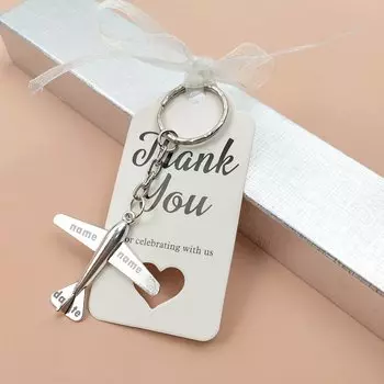 Индивидуальный металлический брелок-самолет manshii