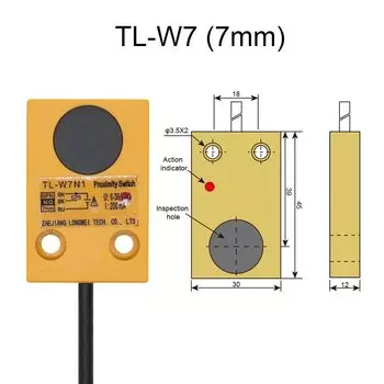 Индуктивный датчик приближения, 5 мм, 7 мм