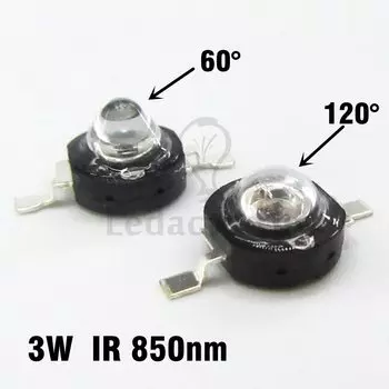 Инфракрасные светодиодные чипы Epistar, красный, 850 нм, 3 Вт, 10 шт.