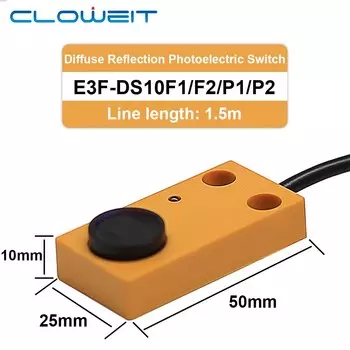 Инфракрасный индукционный фотоэлектрический переключатель от cloicht, Бесконтактный диффузный датчик отражения, нормальное открытие, три провода, 24 В