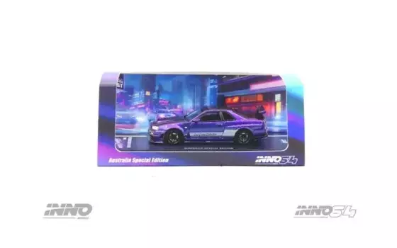 INNO 1:64 SKYLINE GT-R (R34) Z-Tune Australia Limited Edition литая модель автомобиля