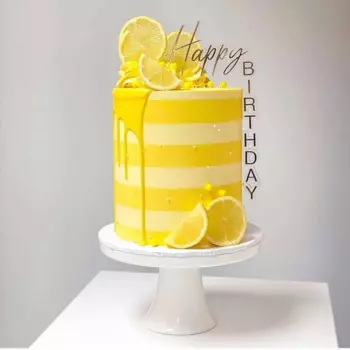 Розовый золотой акриловый топпер для торта MJCakedecor