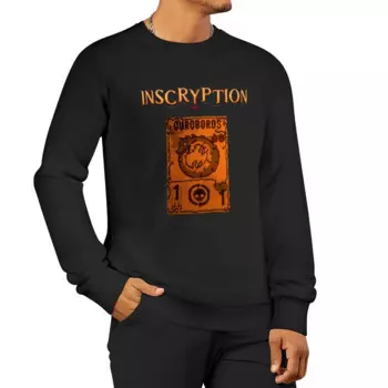 Inscryption Психологический ужас Уроборос Карточная игра Хэллоуин Страшный жуткий темный побег-зал Пазлы Пуловер Толстовка