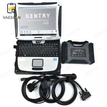 Инструмент диагностики грузовика для автомобиля B-enz + CF19 ноутбук toughbook для Super MB Pro M6 беспроводной V2024.03 программное обеспечение Полный комплект