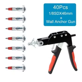 Инструмент для установки настенного анкера с полым приводом и комплектом винтов Molly, сверхмощный якорный пистолет для крепления гипсокартона якоря полости