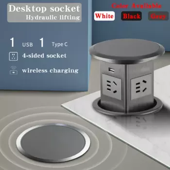 Интеллектуальная гидравлическая подъемная розетка, автоматическая всплывающая розетка с универсальным/американским/британским/TL, четырехсторонняя розетка питания, Скрытая установка