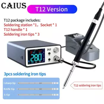 Интеллектуальная паяльная станция Edieu Aixun T3A 200W с паяльником T12