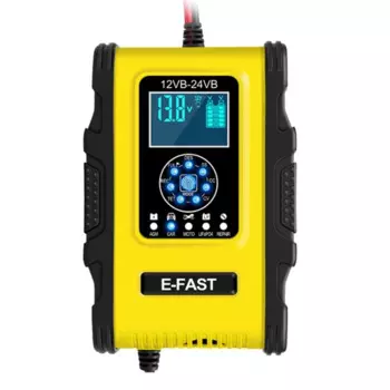 Интеллектуальное автомобильное зарядное устройство на 7 этапов 12 В 24 в 12 а мотоциклетное полностью автоматическое гелевое зарядное устройство Lifepo4 AGM с ЖК-дисплеем