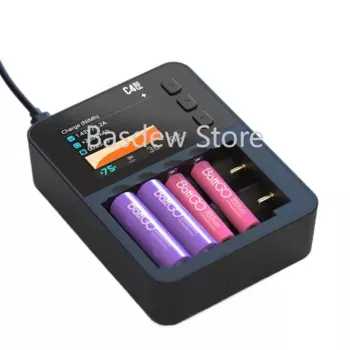 Интеллектуальное цилиндрическое зарядное устройство C4 EVO 18650, зарядное устройство NiMH NiCd для аккумуляторов