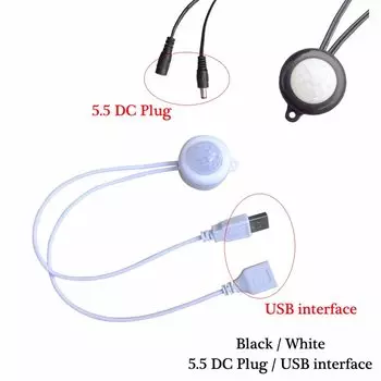 Интеллектуальный инфракрасный датчик движения человеческого тела с PIR-датчиком, USB-интерфейс, Разъем 5,5 постоянного тока, мини-переключатель светильник для коридора, чулана