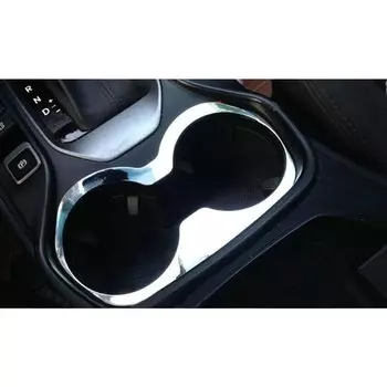 Интерьер автомобиля Серебряная задняя панель отделка стикер аксессуары Подходит для Hyundai Santa Fe IX45 14-16