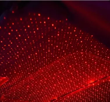 Интерьерная USB-лампа для автомобиля, атмосфера звездного неба, потолочный светильник, лампа для потолка, освещение для автомобиля, лампочка для проектора, звезда для крыши автомобиля, красная лампочка