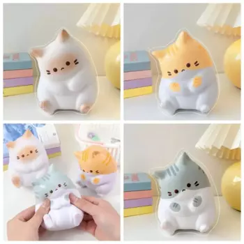 Интересная игрушка для кошек, медленно растущая игрушка из искусственной кожи, медленно растущая игрушка для кошек, мягкий декор для комнаты с отскоком