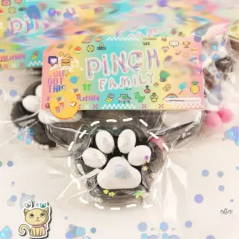 Интересная плюшевая игрушка-антистресс в виде черной кошачьей лапы, сенсорная игрушка из термопластичной резины, мультяшная игрушка-антистресс, силиконовая игрушка-антистресс для детей