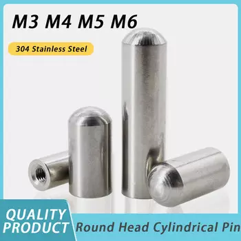 Internal Thread Round Head Cylindrical Pin M3 M4 M5 M6 304 Stainless Steel Hollow Pin Internal Tooth Hole Positioning Dowel Pin