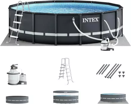 Intex 26325EH Ultra XTR Deluxe наземный бассейн набор: 16 футов x 48 дюймов-включает в себя картридж 1500 GPH насос с песочным фильтром