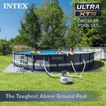 Intex 26333EH Ultra XTR Deluxe наземный бассейн набор: 20 футов x 48 дюймов-включает картридж 2100 GPH насос с песочным фильтром