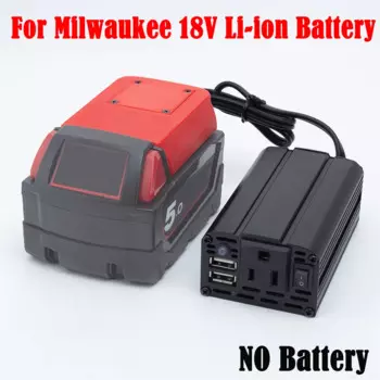 Инвертор аккумуляторной батареи 110 В для Milwaukee 18 в, литиевый с переключателем и USB-трансформатором, инвертор, Электроинструмент (без батареи)