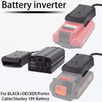 Инвертор батареи для BLACK + DECKER/Porter Cable/Stanley 18V, инвертор литий-ионной батареи, адаптер, аксессуары для электроинструментов