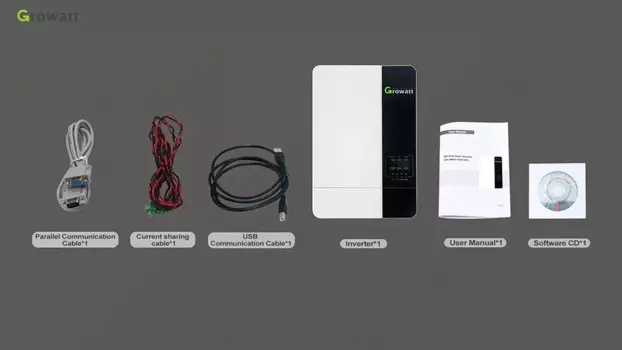 Инвертор Growatt Off Grid 5 кВт с системой крепления солнечной панели growatt spf 5000 es growatt battery solar home power station