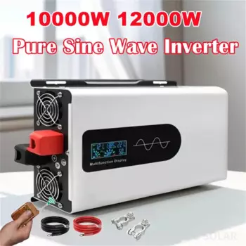 Инвертор немодулированного синусоидального сигнала 12000 Вт, 10000 Вт, 8000 Вт, постоянный ток 12 В, 24 В, 48 В, 72 в, 92 в переменный ток, 220 В, Солнечный аккумулятор, инвертор, преобразователь частоты