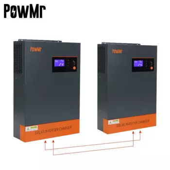 Инвертор PowMr, 11 кВт, 48 В, 220 В, 80 А, MPPT, 500 В, PV вход с/без параллельной функции, гибридный солнечный инвертор 11000 Вт