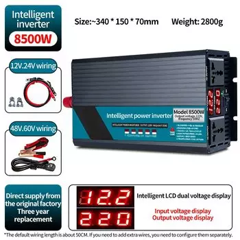 Инвертор синусоидальной волны для автомобиля, преобразует 12 В, 24 В, 48 В, 60 в, 72 в 220 В, источник питания, бытовой инвертор синусоидальной волны высокой мощности для ремонта автомобиля