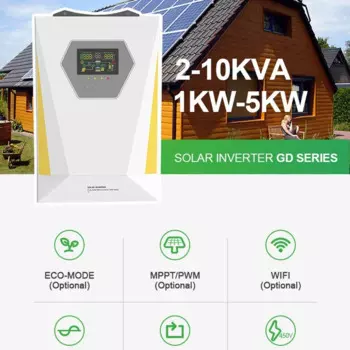Инвертор солнечной энергии 3 кВт, 220 кВт, кВт, 8 кВт, 11 кВт, высокочастотный Гибридный немодулированный инвертор синусоидальной волны 12 В, 24 В до в