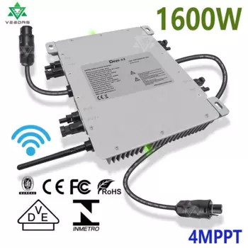 Инвертор солнечной сети 1600WG3 Deye с ограничением 4MPPT IP67 Встроенный Wi-Fi, одобрен INMETRO VDE IEC, подключен от 350 до 400 Вт PV
