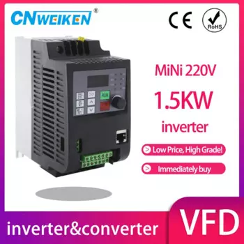 Инвертор VFD 1.5 кВт/2.2 кВт/3 кВт/4 кВт/5.5 кВт/7. Преобразователь частоты 5 кВт/11 кВт 3P-220 В 3P-380 В выход CNC контроллер скорости шпиндельного двигателя