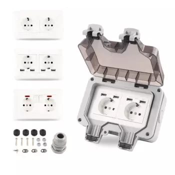 IP66 европейская розетка с подсветкой DIY GO