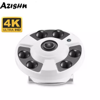 IP-камера AZISHN 4K, 8 Мп, 48 В, POE, 1,7 мм, ночное видение