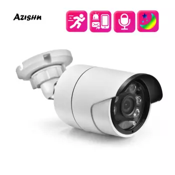 IP-камера AZISHN, 8 Мп, Poe, цветная, с ночным видением