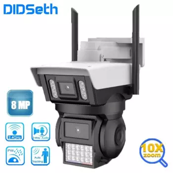 IP-камера DIDSeth с тремя объективами, 4K, 8 Мп, Wi-Fi