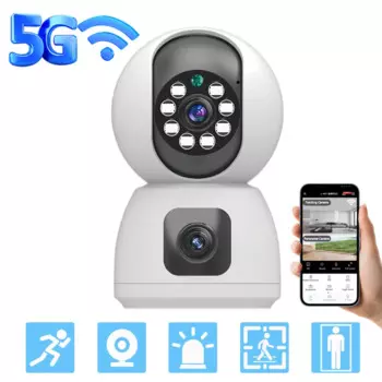 IP-камера для системы видеонаблюдения, 2 МП, 2 объектива, Wi-Fi, 360 °