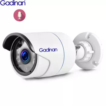 IP-камера Gadinan, 5 Мп, уличная цилиндрическая, с обнаружением присутствия, P2P, CCTV, аудио микрофоном, 48 в POE