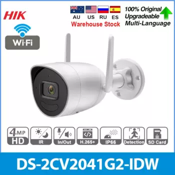 IP-камера Hikvision, 4 МП, Wi-Fi, стандартное беспроводное наружное 2-полосное аудио, слот для SD-карты, видеонаблюдение EXIR 2,0 IP66