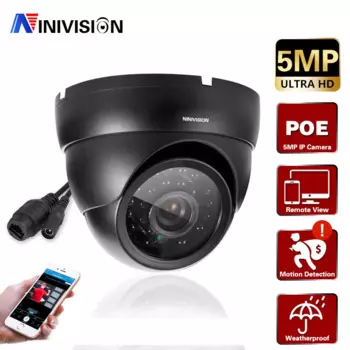 IP-камера NINIVISION H.265, 5 МП, купольная, для системы видеонаблюдения
