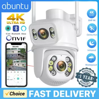 IP-камера с двойным объективом, 8 Мп, 4K, Wi-Fi