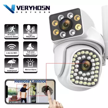 IP-камера с двойным объективом, 8 Мп, 4k, Wi-Fi