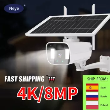 IP-камера с солнечной батареей, 8 Мп, Wi-Fi, IP66